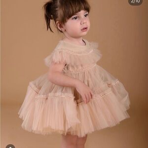 Charming Tan Kids Formal Dress by kid couture brand Raspberry Plum